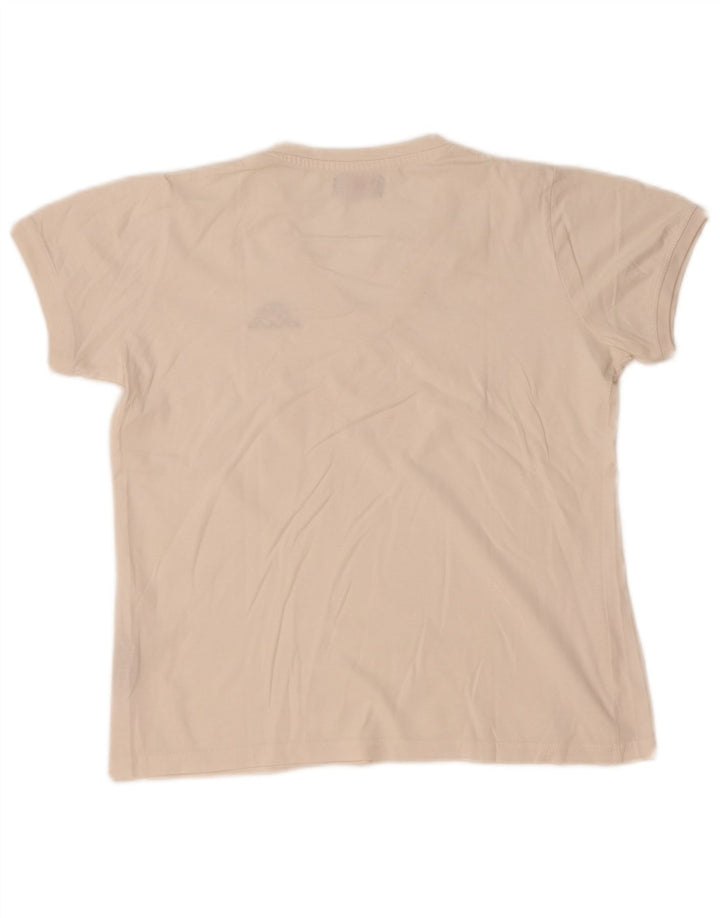 Kappa Dame T-Shirt Top UK 16 Stor Hvid Bomuld