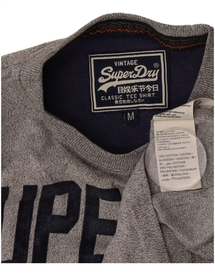 Superdry Herre grafisk T-shirt Top mellemgrå bomuld