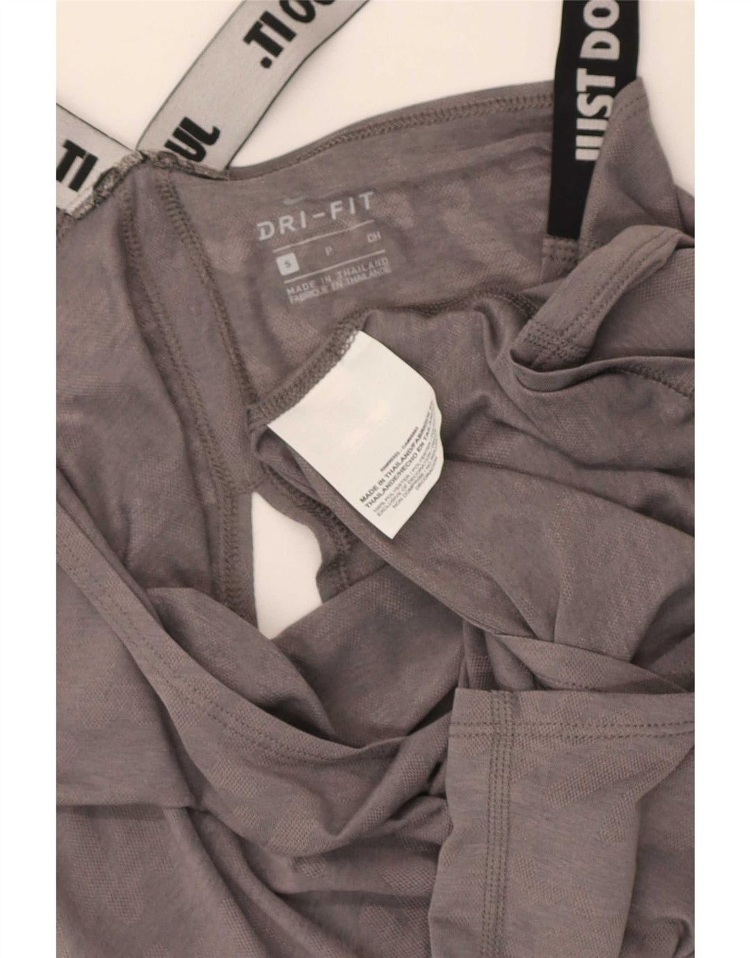 Nike Dame Dri Fit Grafisk Vest Top UK 8 Small Grey Colourblock Polyester