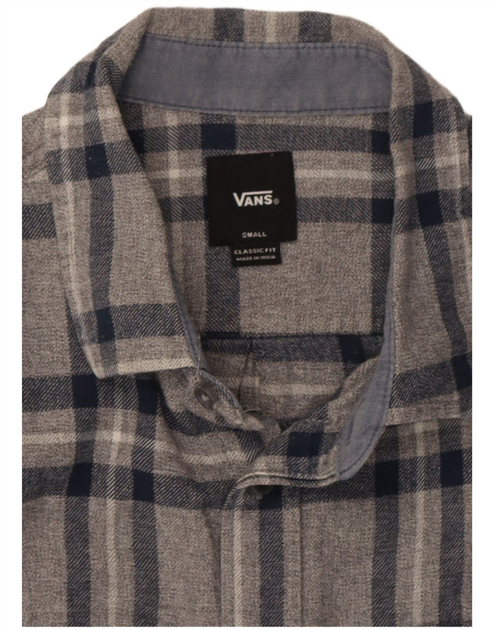 Vans Herre Classic Fit Flanelskjorte Lille grå ternet bomuld