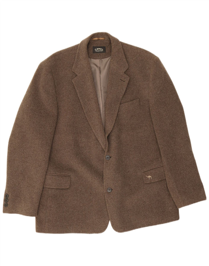 Camel Active Herre 2 Button Blazer Jacket UK 44 2XL Grå Virgin Wool