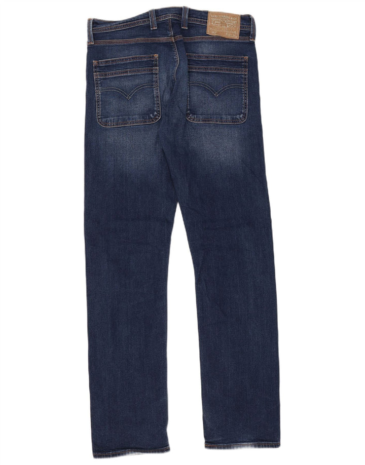 Levi's Herre 513 Slim Straight Jeans W32 L34 Blå Bomuld
