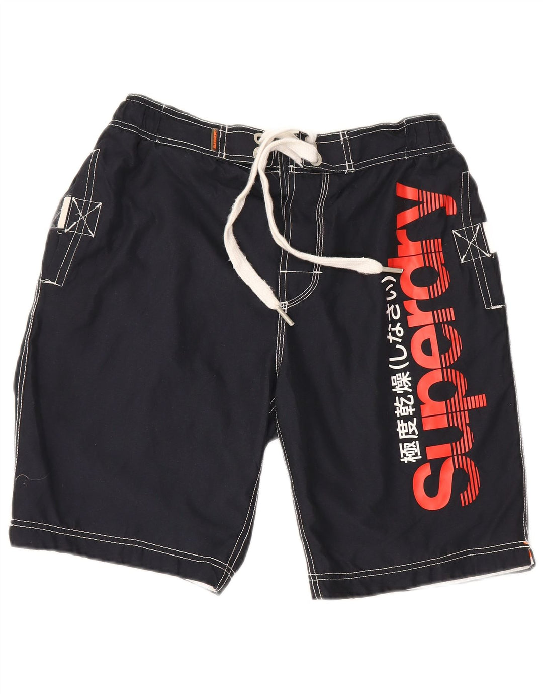 Superdry Herre grafiske almindelige svømmeshorts store marineblå polyester