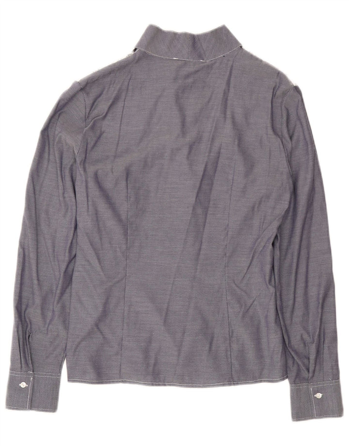 Naracamicie Dameskjortebluse UK 12 Medium Navyblå Blomsterbomuld