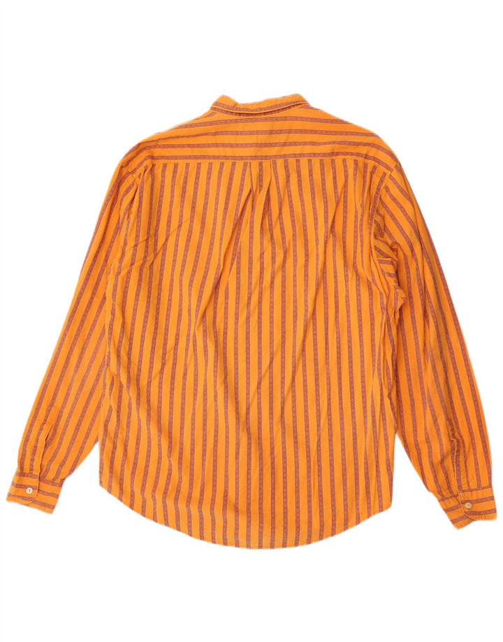 Vintage herreskjorte XL orange stribet bomuld