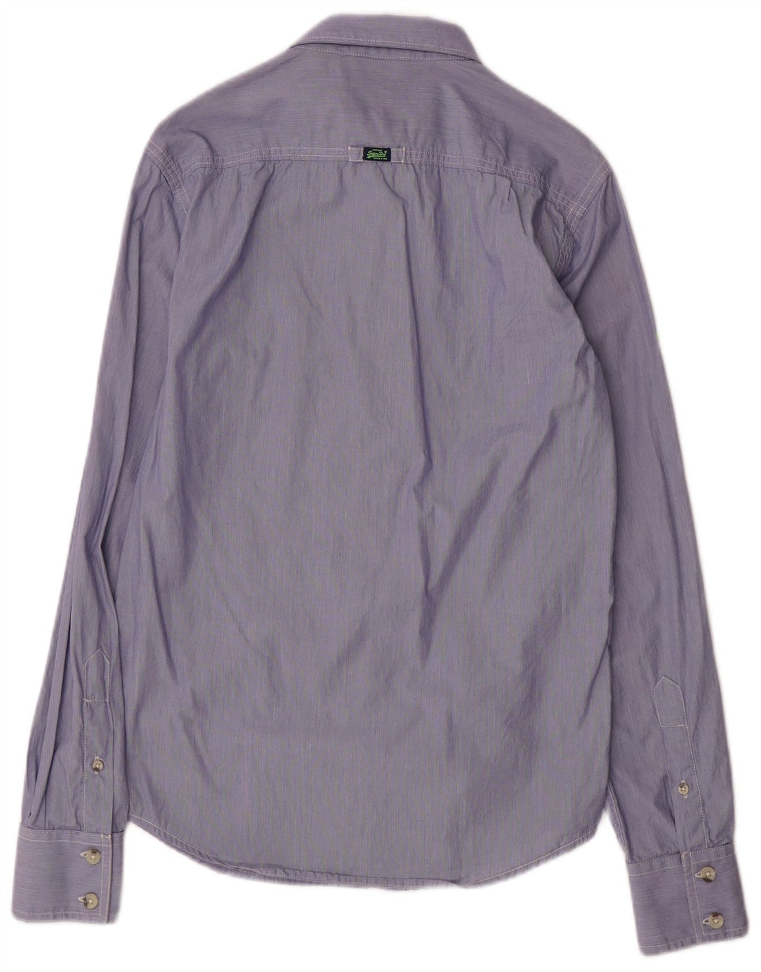 SUPERDRY herreskjorte lille blå nålestribet bomuld