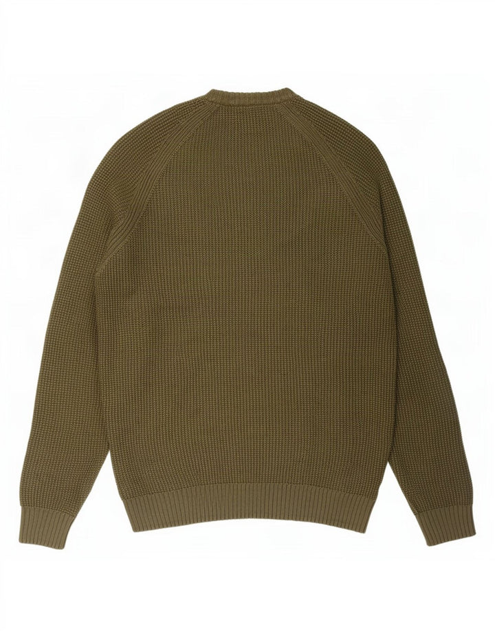 Zara Herre Crew Neck Jumper Sweater Large Khaki