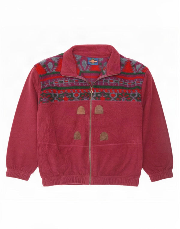Santostefano Fleecejakke til mænd UK 42 XL Lilla Geometrisk Polyester