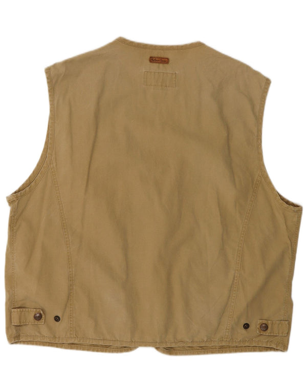 Marlboro Classics Herre Utility Gilet UK 46 3XL Beige Bomuld