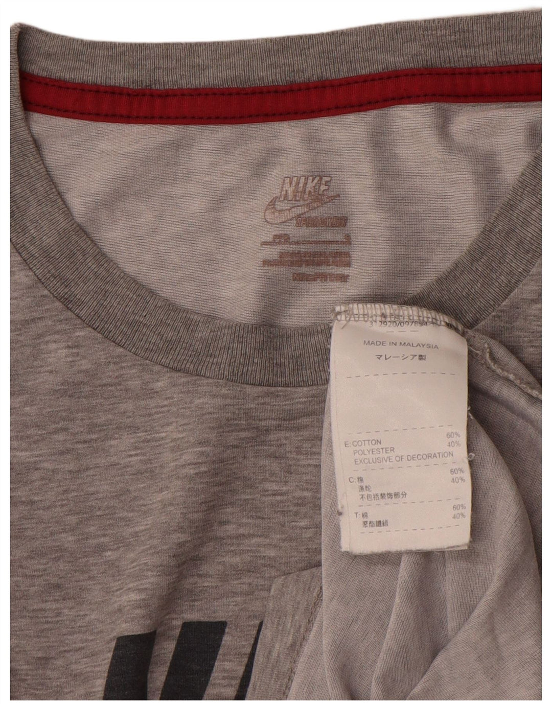 Nike grafisk t-shirt top til mænd, lille grå bomuld