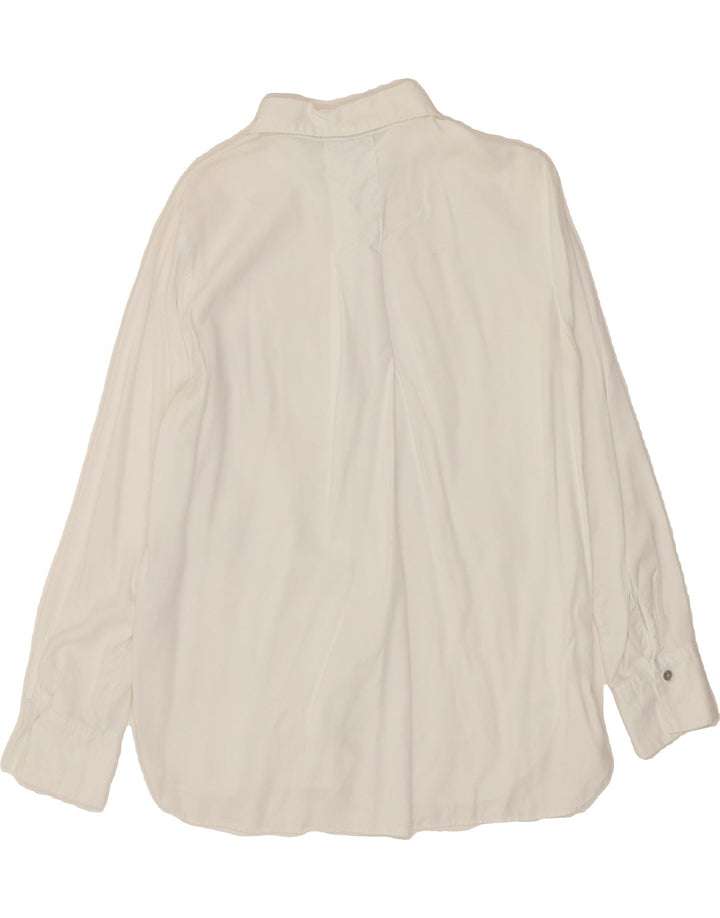 MASSIMO DUTTI Dameskjorte EU 38 Lille Hvid Lyocell