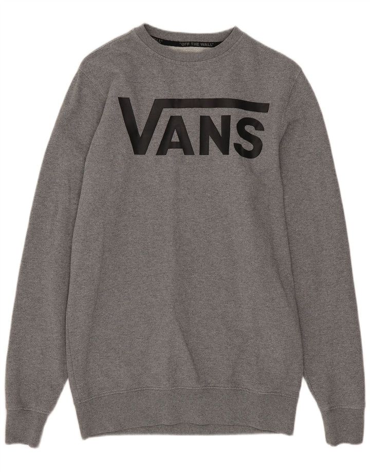 VANS Sweatshirt til mænd XS Grå Flecked Bomuld