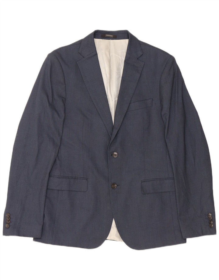 Zara Herre 2-knaps blazerjakke EU 50 Medium Navy Blue