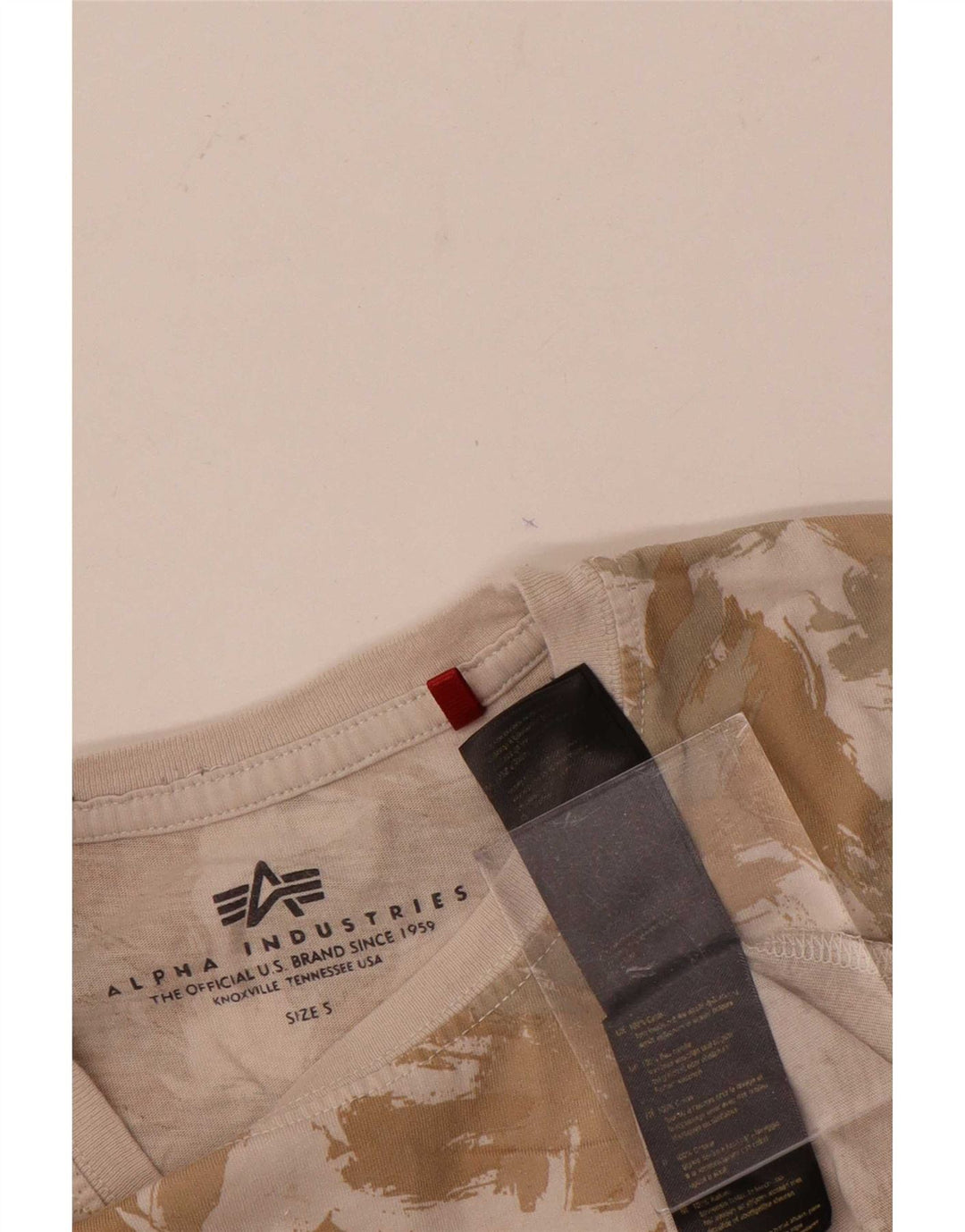 Alpha Industries Herre grafisk T-shirt Top Lille flerfarvet bomuld