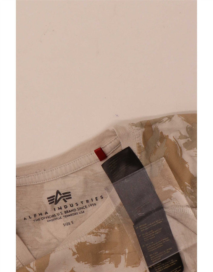 Alpha Industries Herre grafisk T-shirt Top Lille flerfarvet bomuld