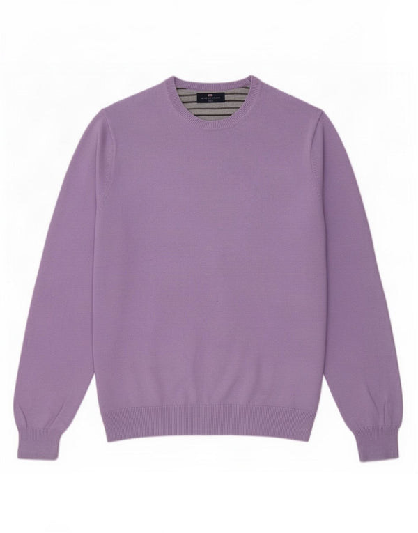 Marks & Spencer Herre Blue Harbor Crew Neck trøje Sweater Large Purple