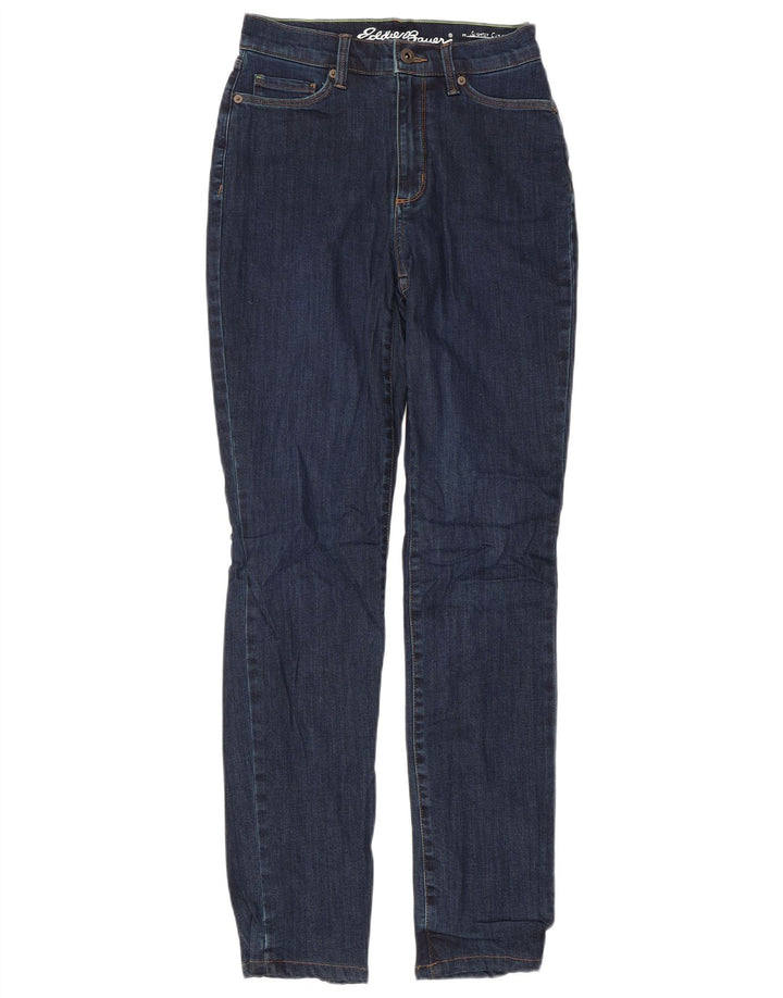Eddie Bauer Dame Slightly Curvy Slim Jeans US 4 Small W28 L31 Navy Blue
