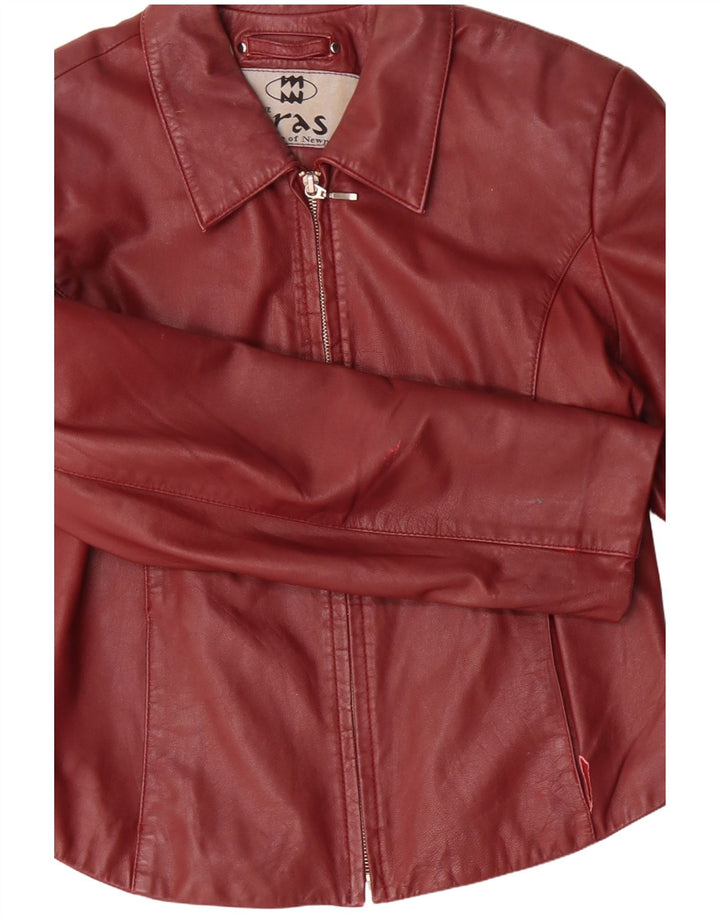 Vintage læderjakke til kvinder UK 14 Stort rødt læder