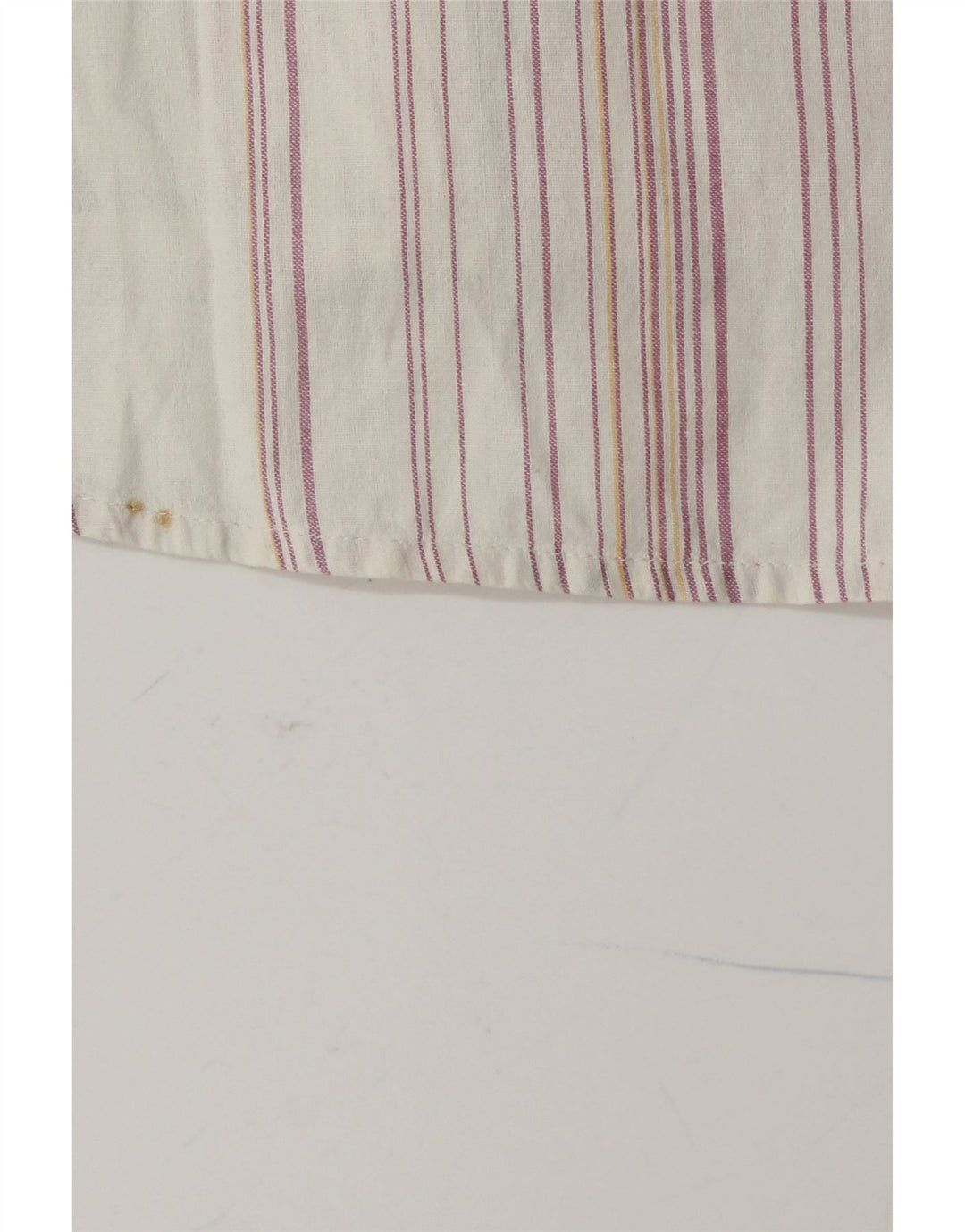 KAPPA kortærmet herreskjorte Medium hvid stribet bomuld