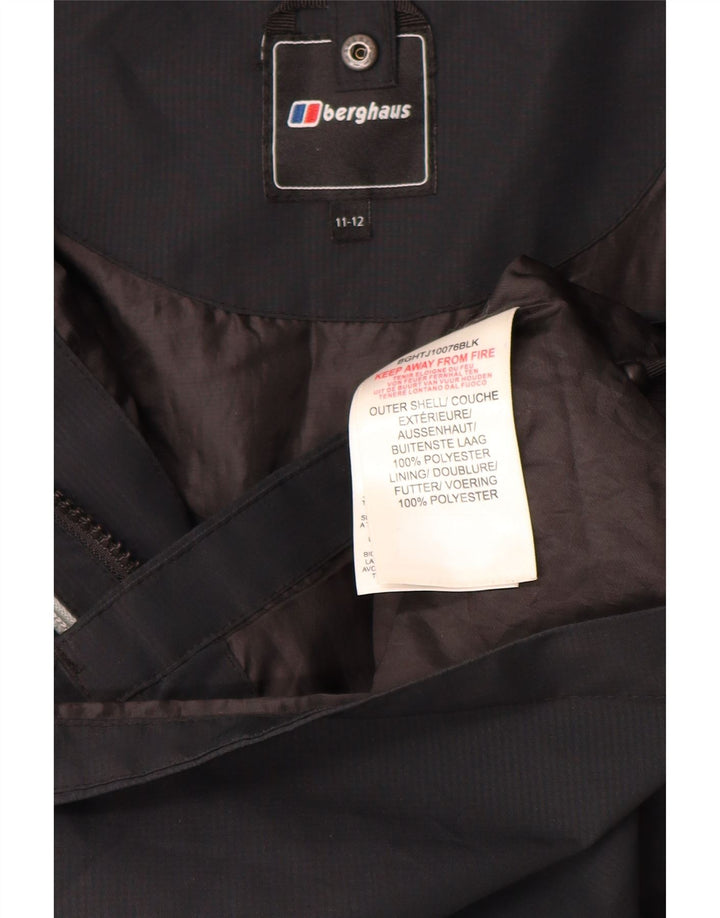 Berghaus Drenge Hættetrøje Vindjakke 11-12 År Sort Polyester