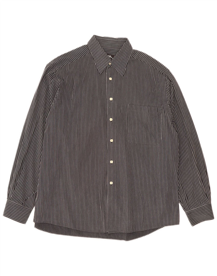Hugo Boss herreskjorte XL marineblå stribet
