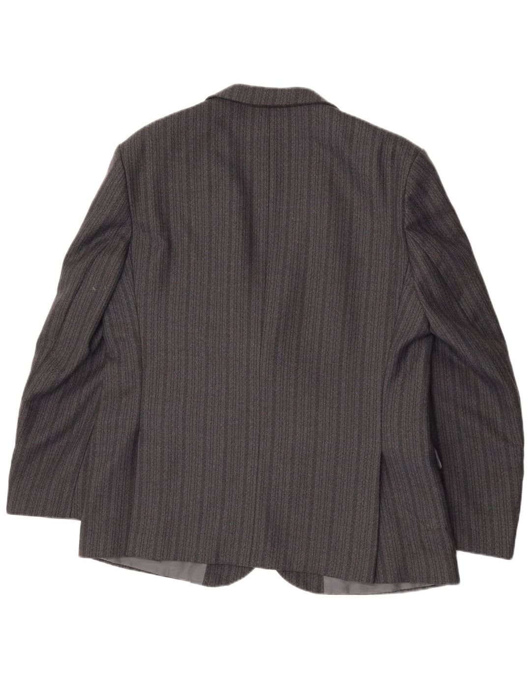 Vintage Herre 2-knaps blazerjakke UK 44 2XL Gråstribet Terylene