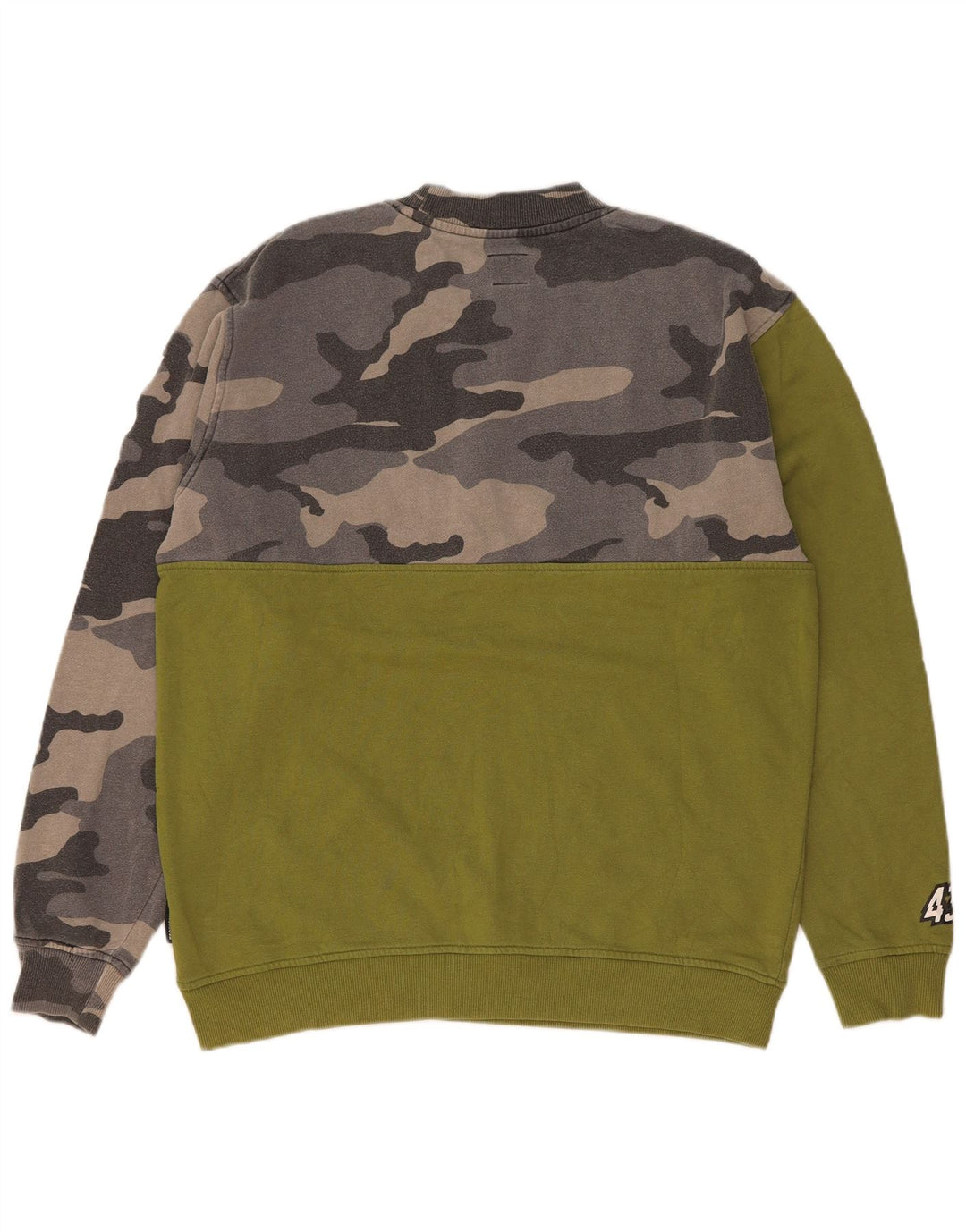 DC Herre Grafisk Sweatshirt Jumper Stor Grøn Camouflage Bomuld