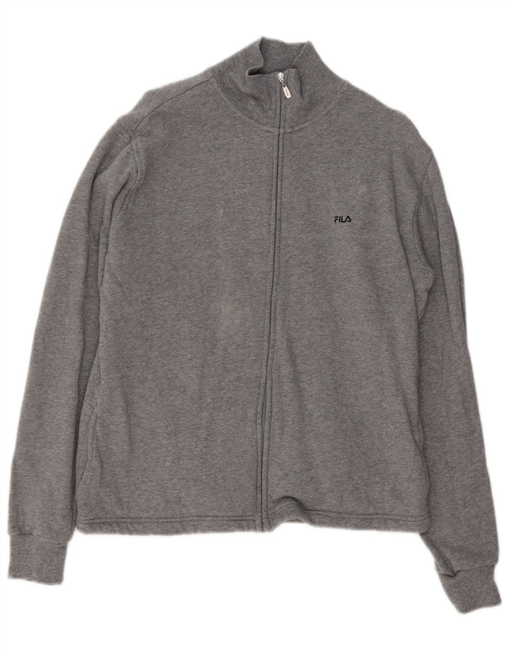 Fila træningsdragt topjakke til kvinder UK 14 Stor grå flækket bomuld
