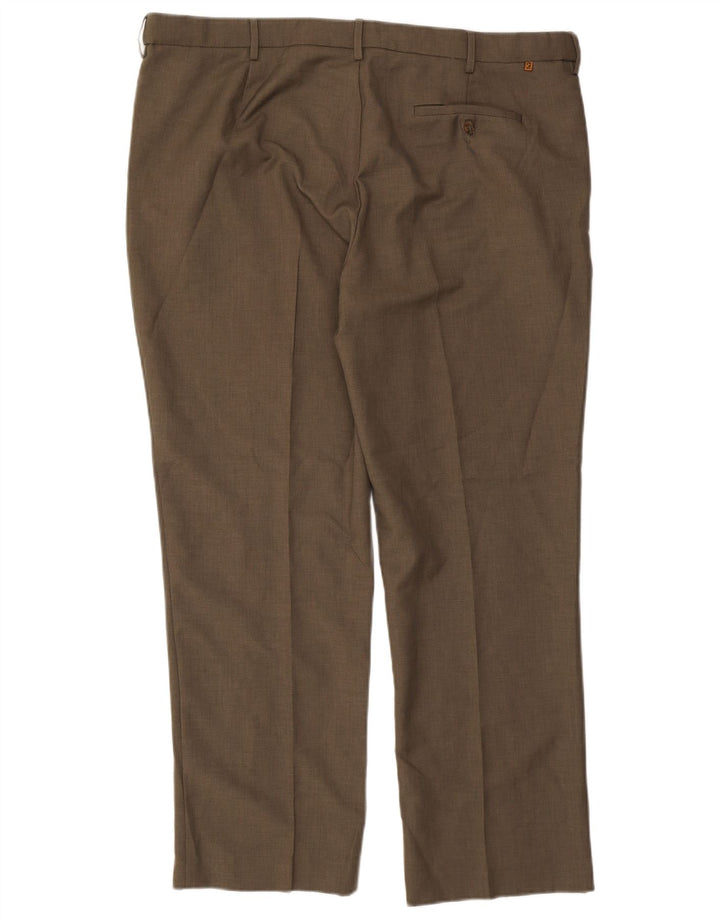 Farah Straight Chino Bukser til mænd W44 L31 Khaki Polyester
