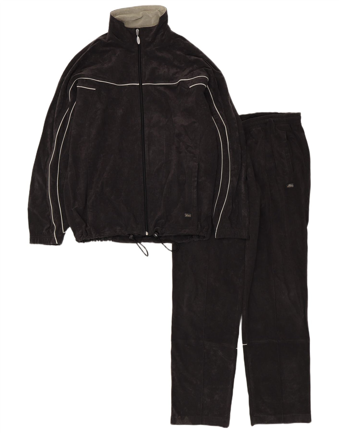 Asics Herre Velour Fuld træningsdragt Stor sort polyester