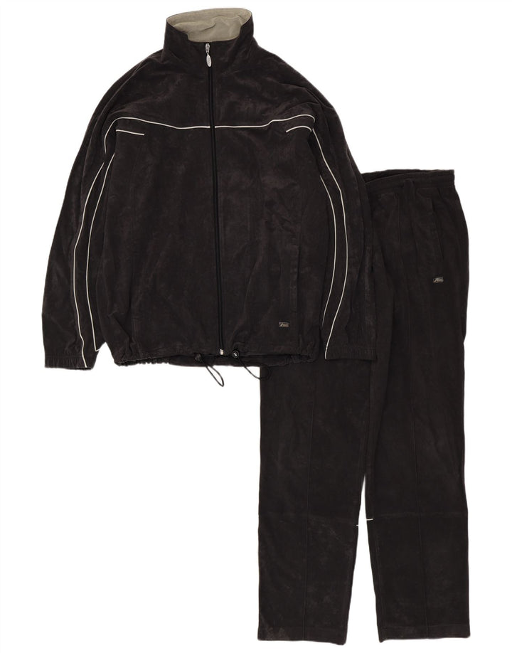 Asics Herre Velour Fuld træningsdragt Stor sort polyester