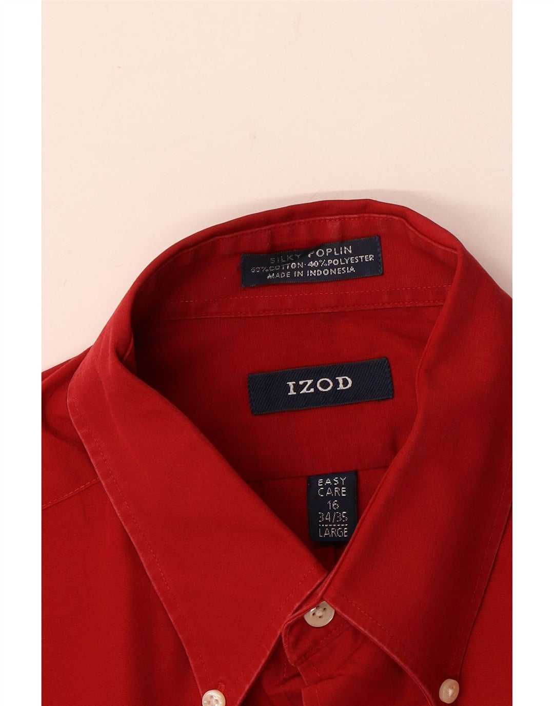 Izod Herreskjorte str. 16 Large Rød Bomuld