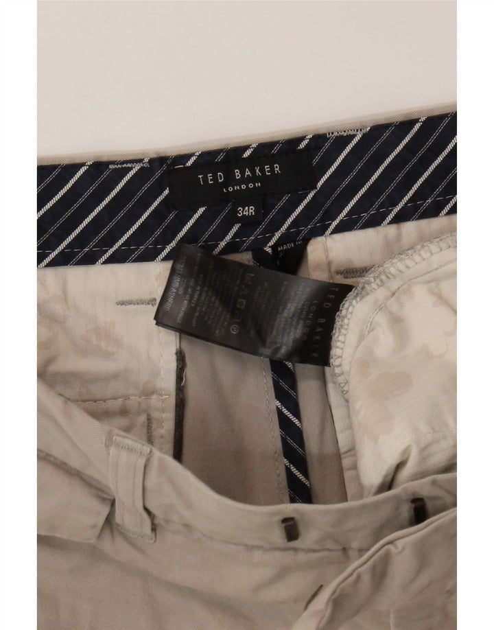 Ted Baker Herre Chino Shorts W34 Stor Beige Bomuld