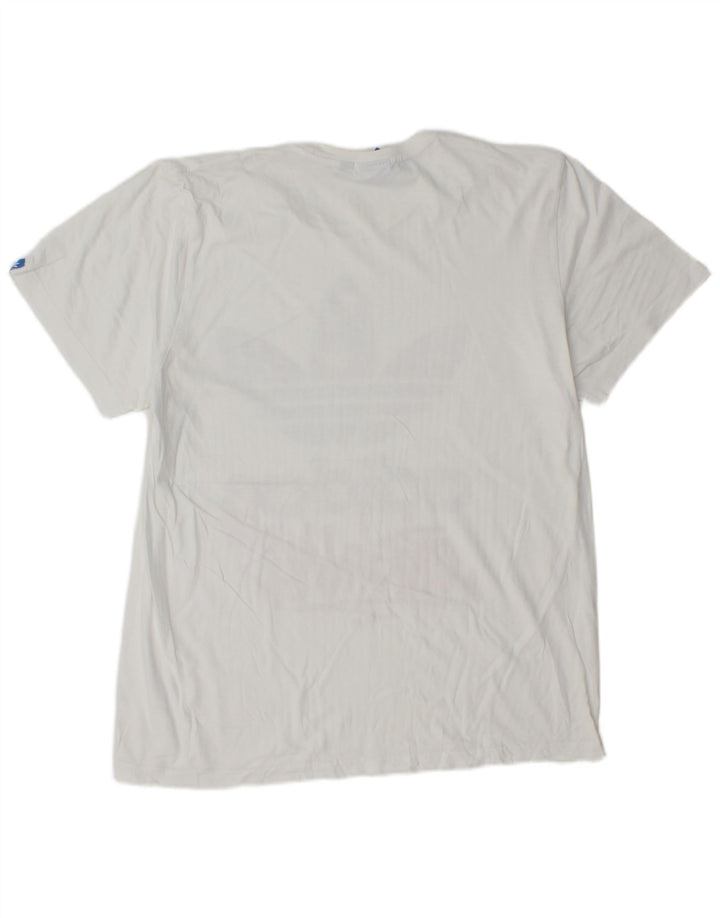 Adidas Grafisk T-shirt top til mænd, stor hvid
