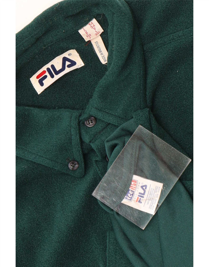 Fila Fleeceskjorte til mænd Stor grøn polyester