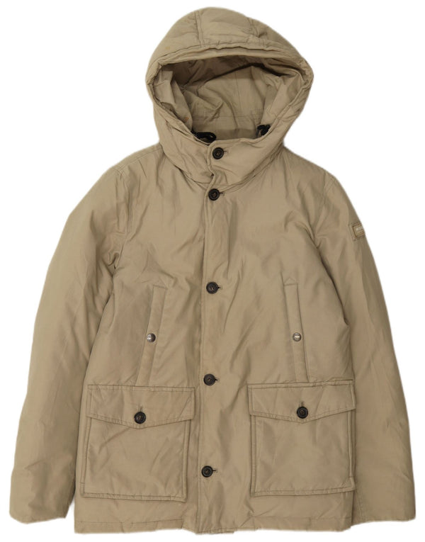 Woolrich hættejakke til drenge 11-12 år beige bomuld