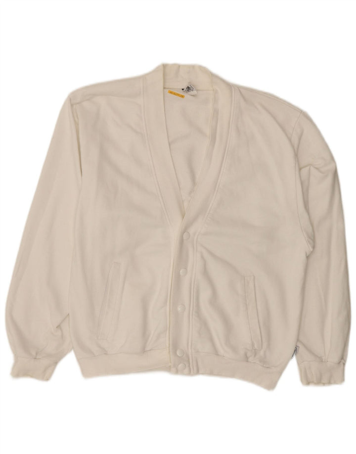 TRIGEMA Herre cardigan sweater Lille hvid bomuld