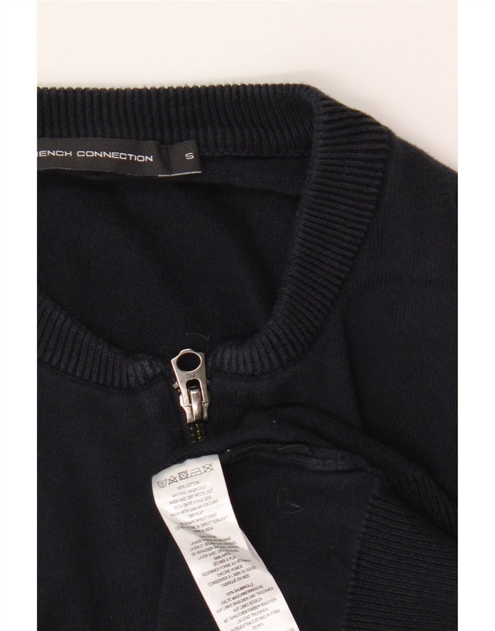 French Connection Herre cardigan sweater lille marineblå bomuld