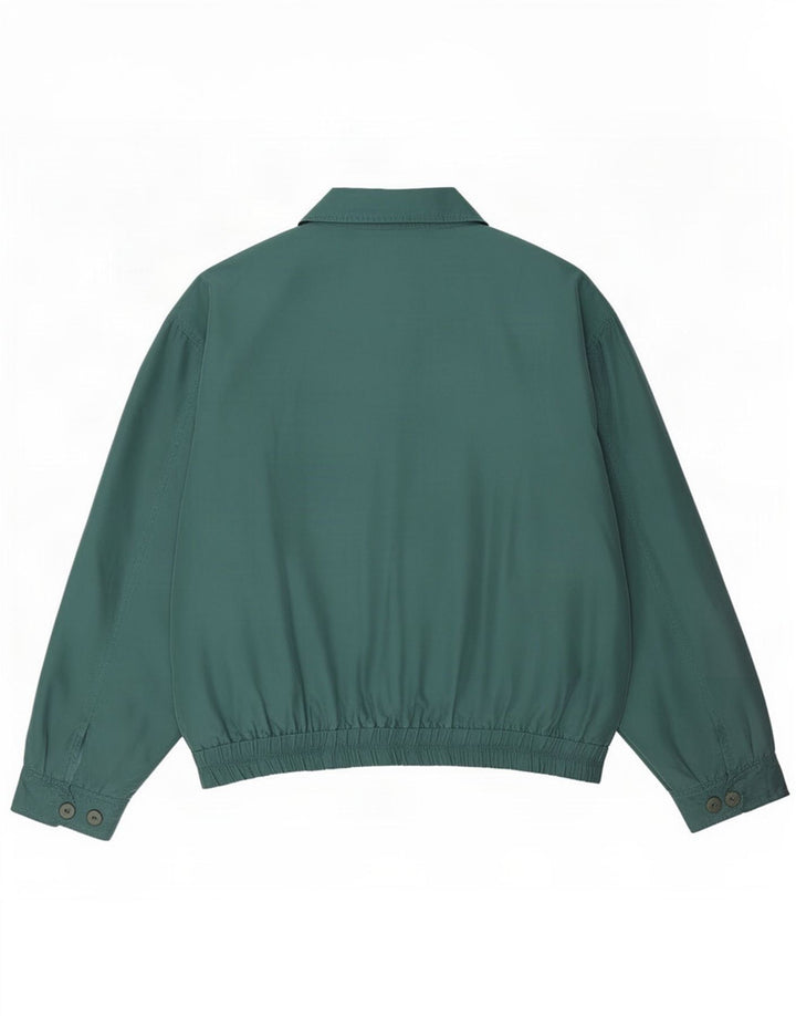 Vintage Bomberjakke til mænd UK 40 Large Green Silk