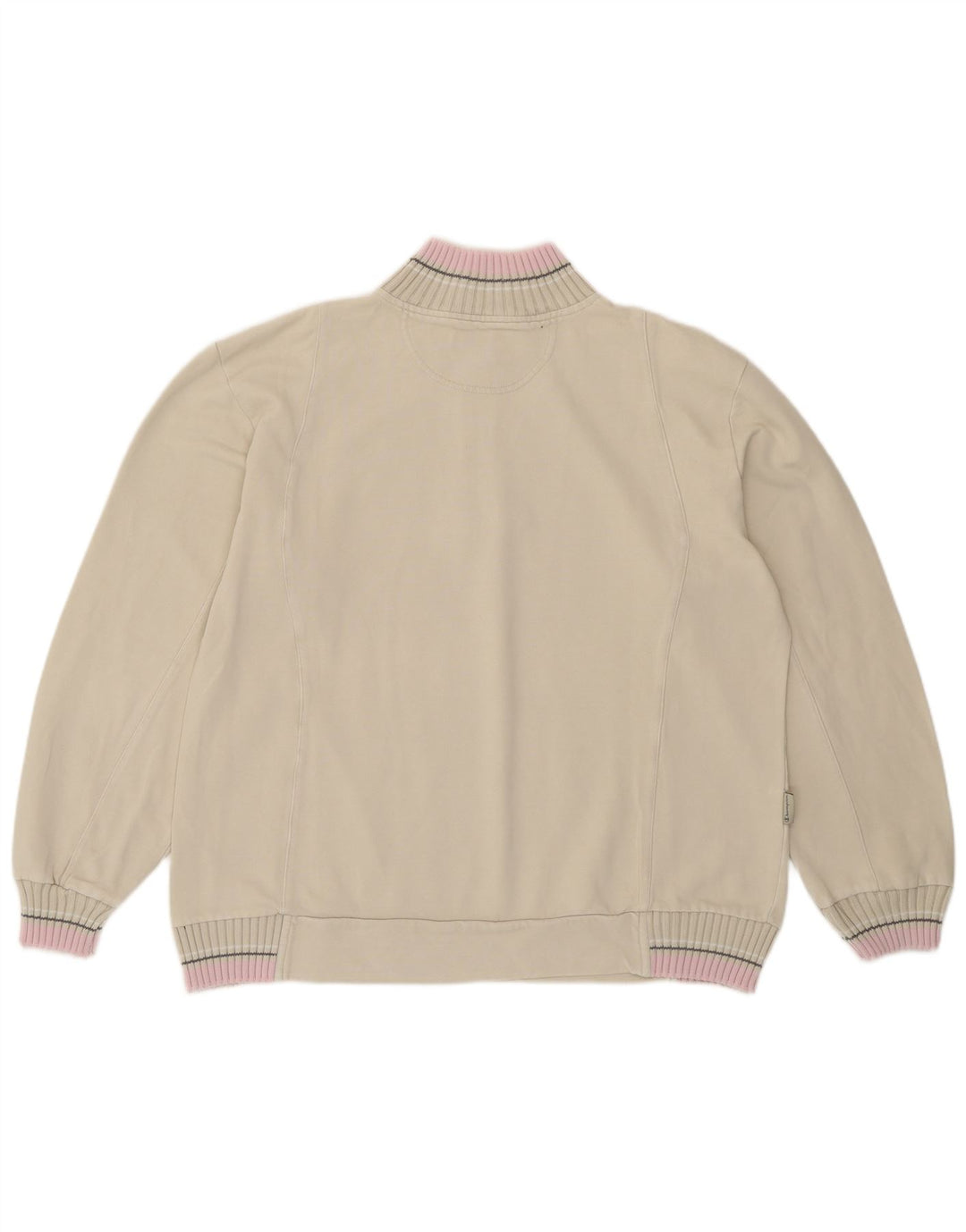 CHAMPION Sweatshirt med lynlås til kvinder UK 18 XL Beige Bomuld