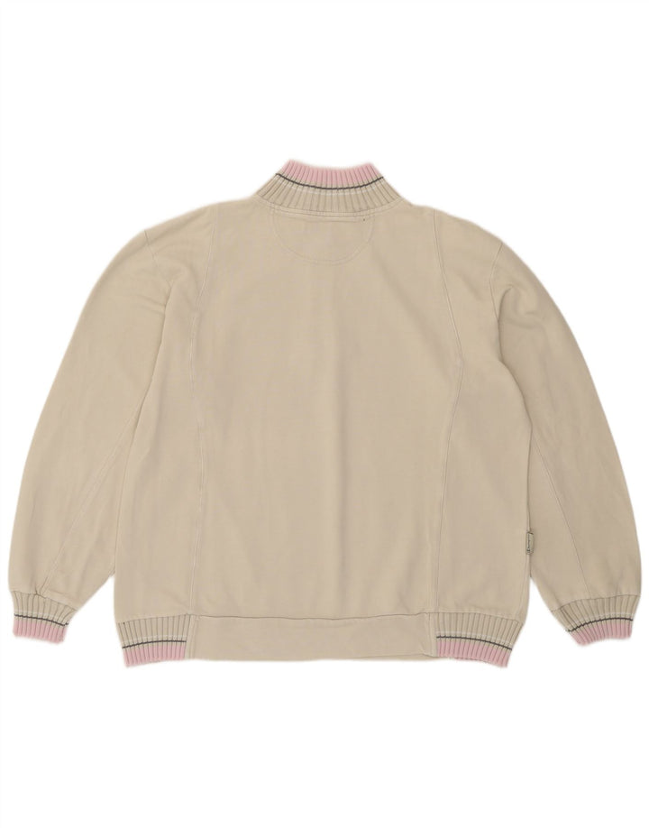 CHAMPION Sweatshirt med lynlås til kvinder UK 18 XL Beige Bomuld