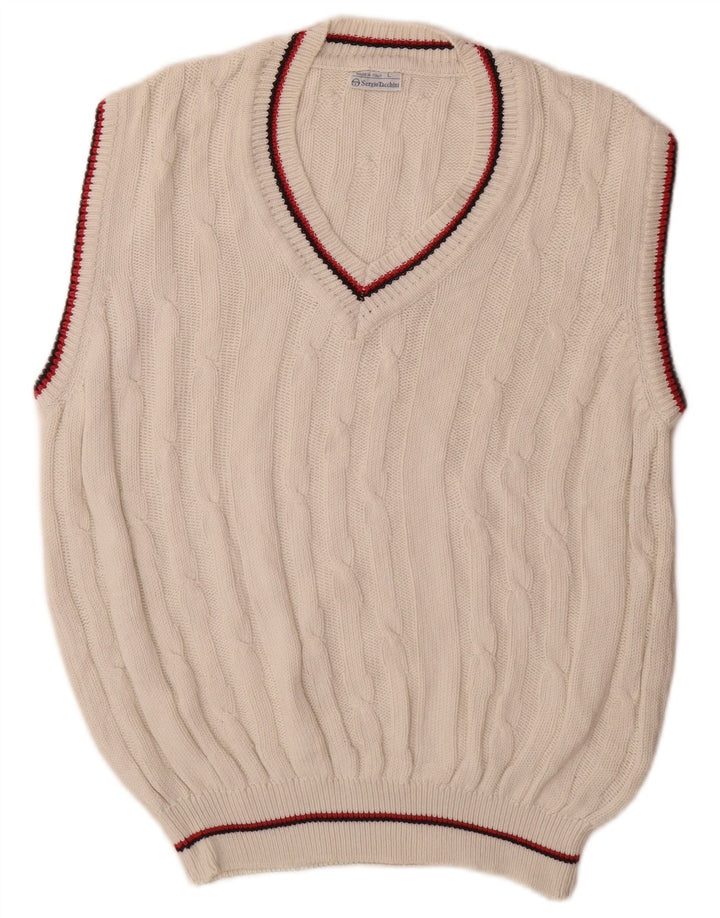 Sergio Tacchini Herrevest Tank Top Stor Hvid Bomuld