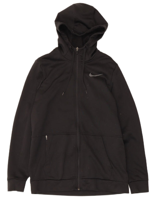 Nike herre Therma-Fit hættetrøje med lynlås mellem sort polyester