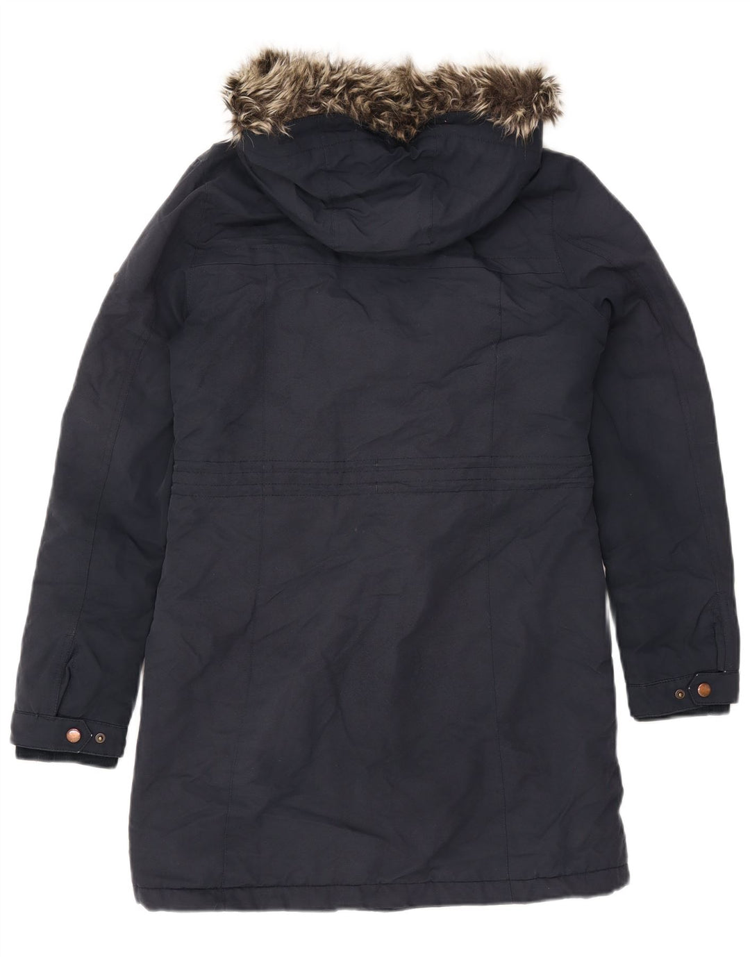 O'NEILL Dame Hooded Parka Jacket UK 10 Small Navy Blue Polyester