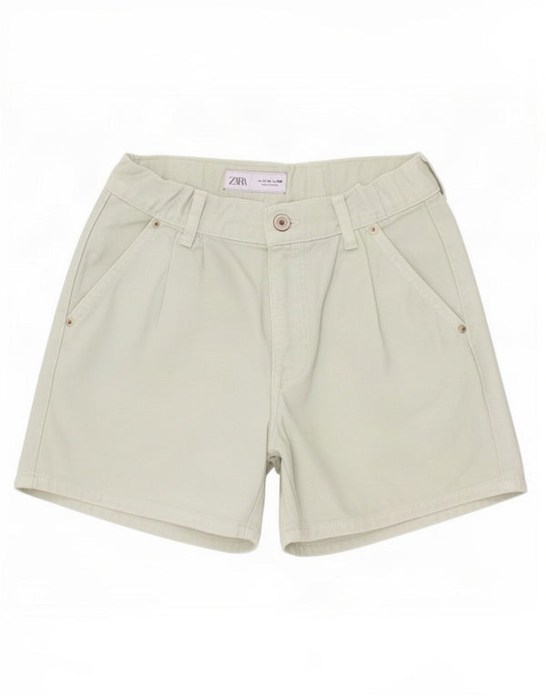 Zara Pegged Denim Shorts 13-14 år W26 Grøn