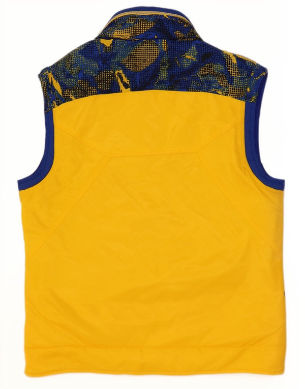 Fila Herre Ski Gilet UK 38 Medium Yellow Geometric Polyester Sports
