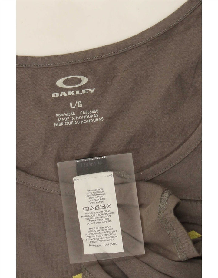 Oakley Herre Grafisk Vest Top Stor Grå Bomuld