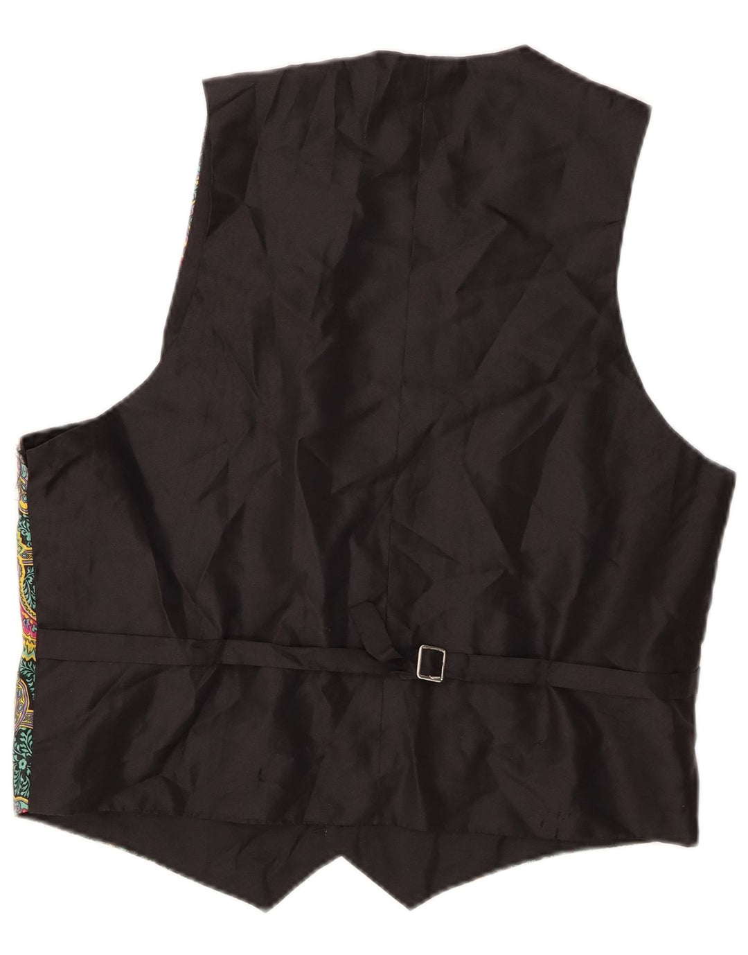 Vintage vest til mænd Stor grøn Paisley polyester