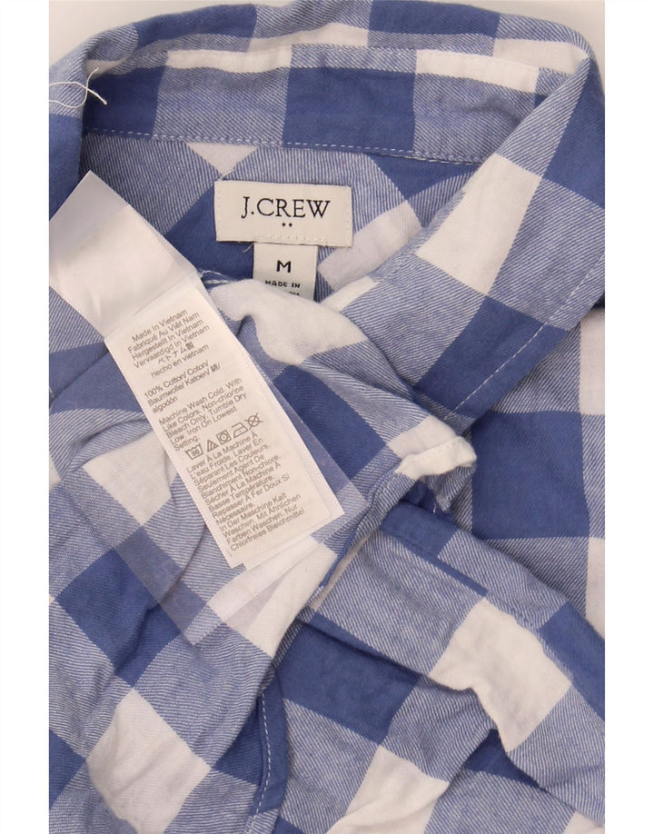 J. CREW Womens Shirt UK 14 Medium Navy Blue Colourblock Cotton Vintage J. Crew and Second-Hand J. Crew from Messina Hembry 