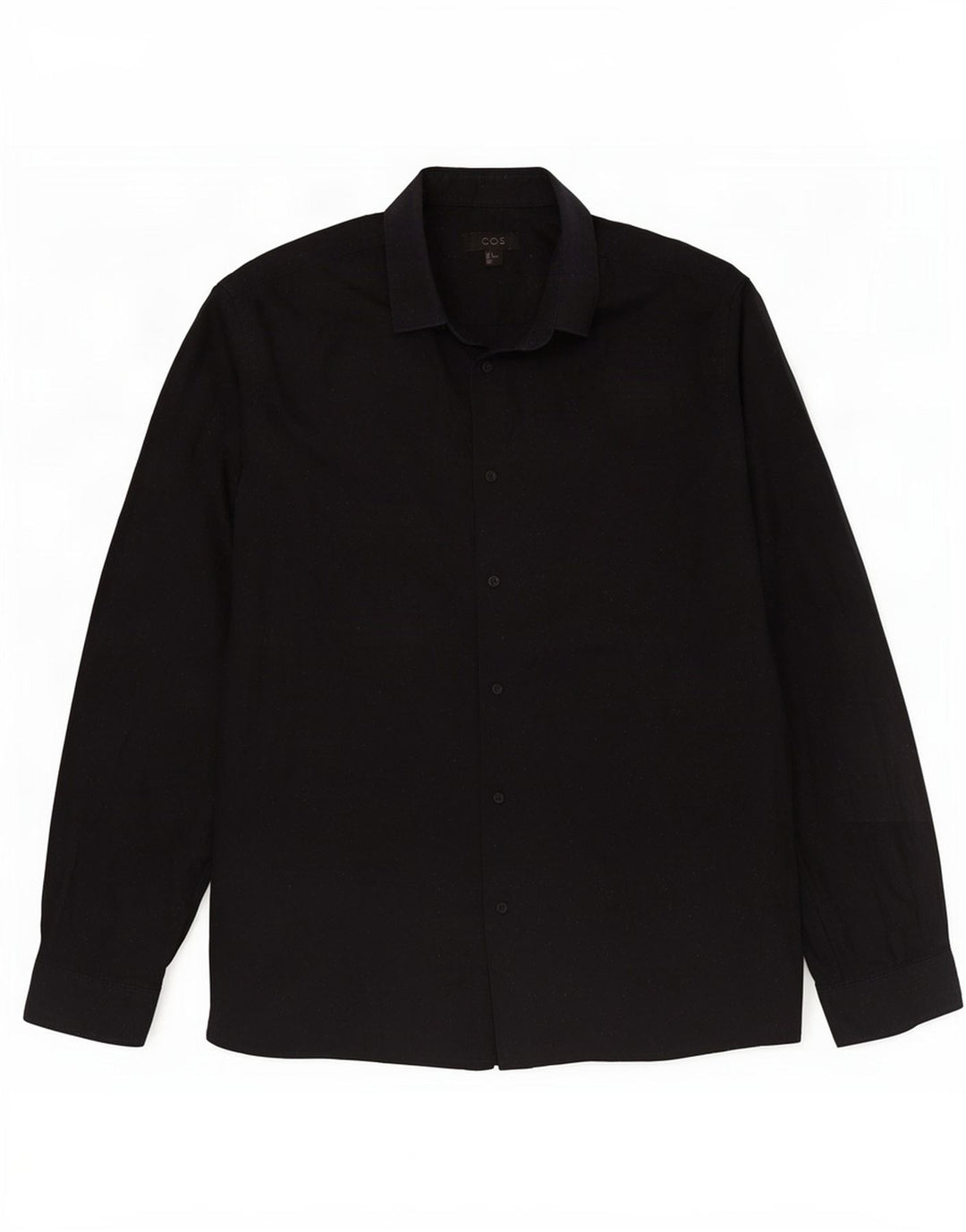 Cos Herreskjorte Medium Navyblå Flecked Bomuld
